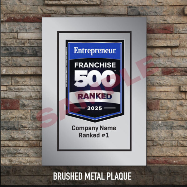 BRUSHED METAL PLAQUE